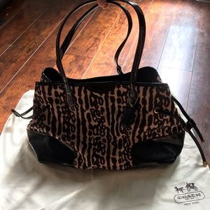 COACH Leopard Print Drawstring Handbag F31423